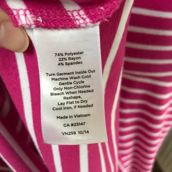 Pink Striped Talbots Dress - Picture 5 of 6